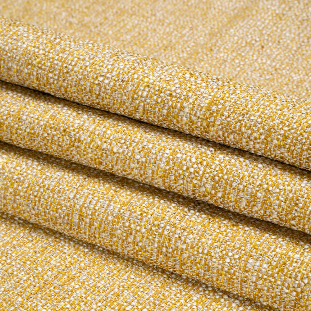 Tweed Upholstery Woven with Latex Backing - Sunshine - Heath Collection Folded Tweed Upholstery Woven with Latex Backing - Sunshine - Heath Collection Folded