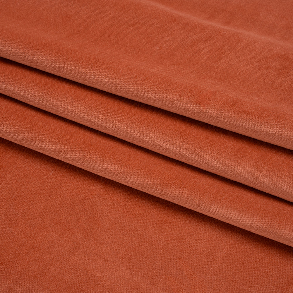 Low Pile Upholstery Velvet - Blaze - Somerset Collection Folded Low Pile Upholstery Velvet - Blaze - Somerset Collection Folded