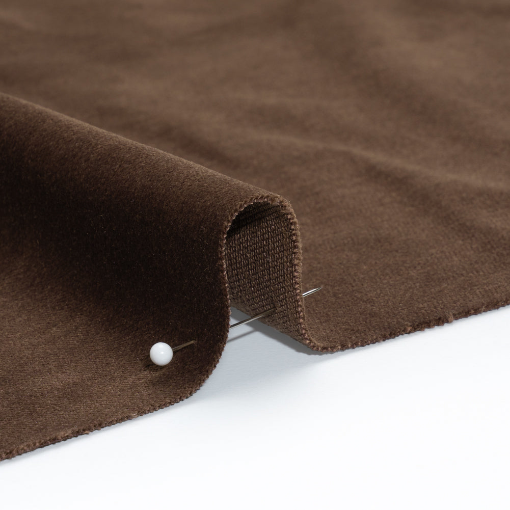Low Pile Upholstery Velvet - Chocolate - Somerset Collection Detail Low Pile Upholstery Velvet - Chocolate - Somerset Collection Detail
