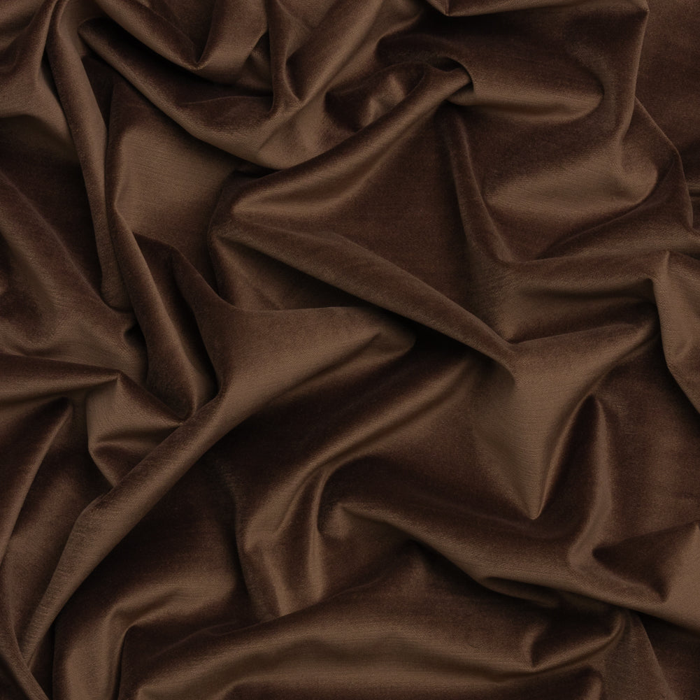Low Pile Upholstery Velvet - Chocolate - Somerset Collection Low Pile Upholstery Velvet - Chocolate - Somerset Collection