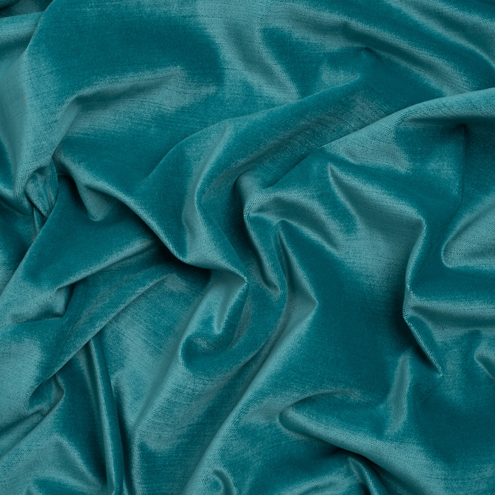 Low Pile Upholstery Velvet - Peacock - Somerset Collection Low Pile Upholstery Velvet - Peacock - Somerset Collection