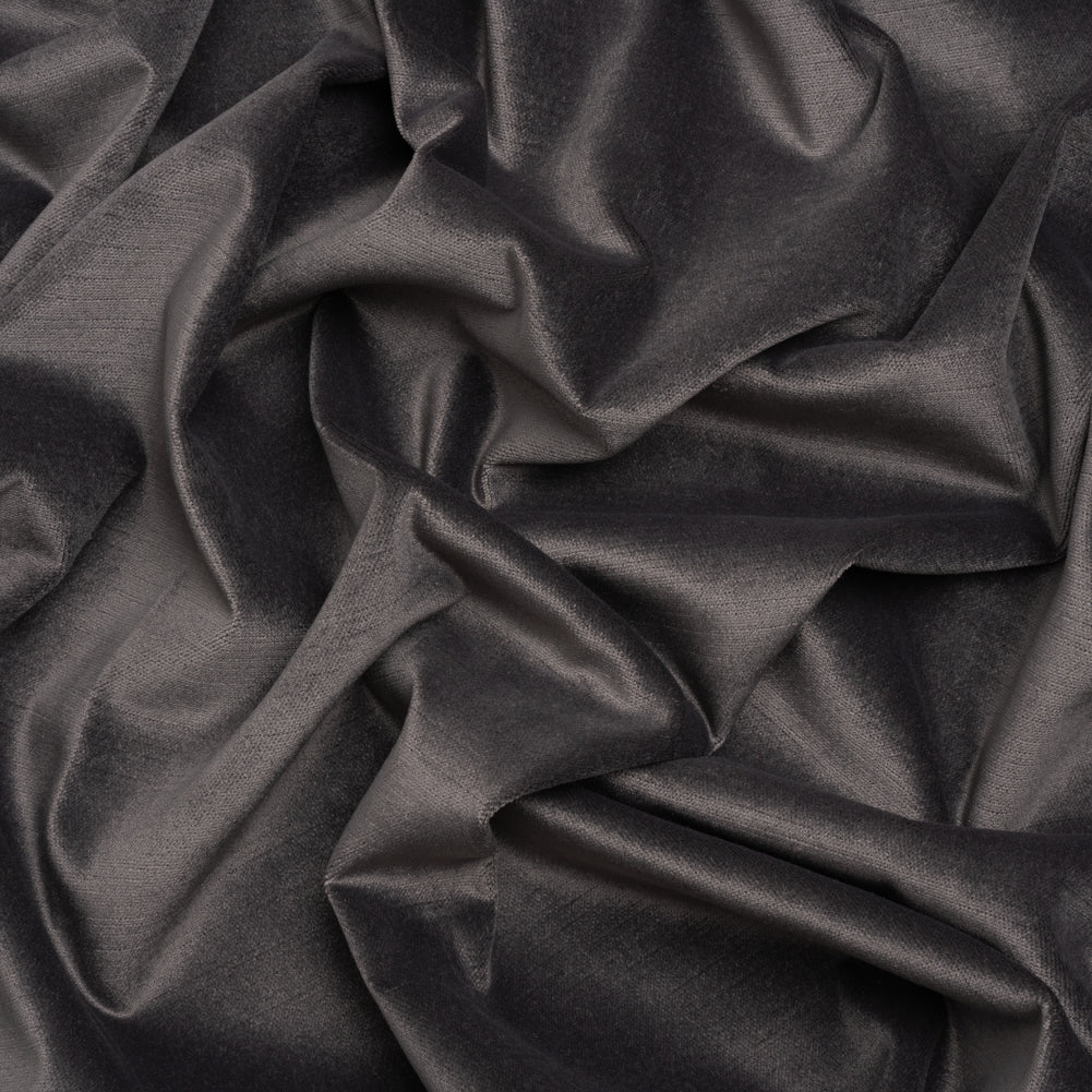 Low Pile Upholstery Velvet - Pewter - Somerset Collection Low Pile Upholstery Velvet - Pewter - Somerset Collection