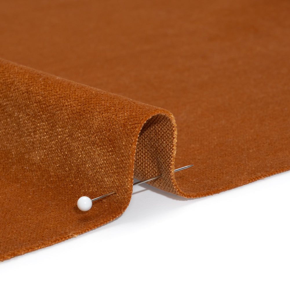 Low Pile Upholstery Velvet - Tangerine - Somerset Collection Detail Low Pile Upholstery Velvet - Tangerine - Somerset Collection Detail