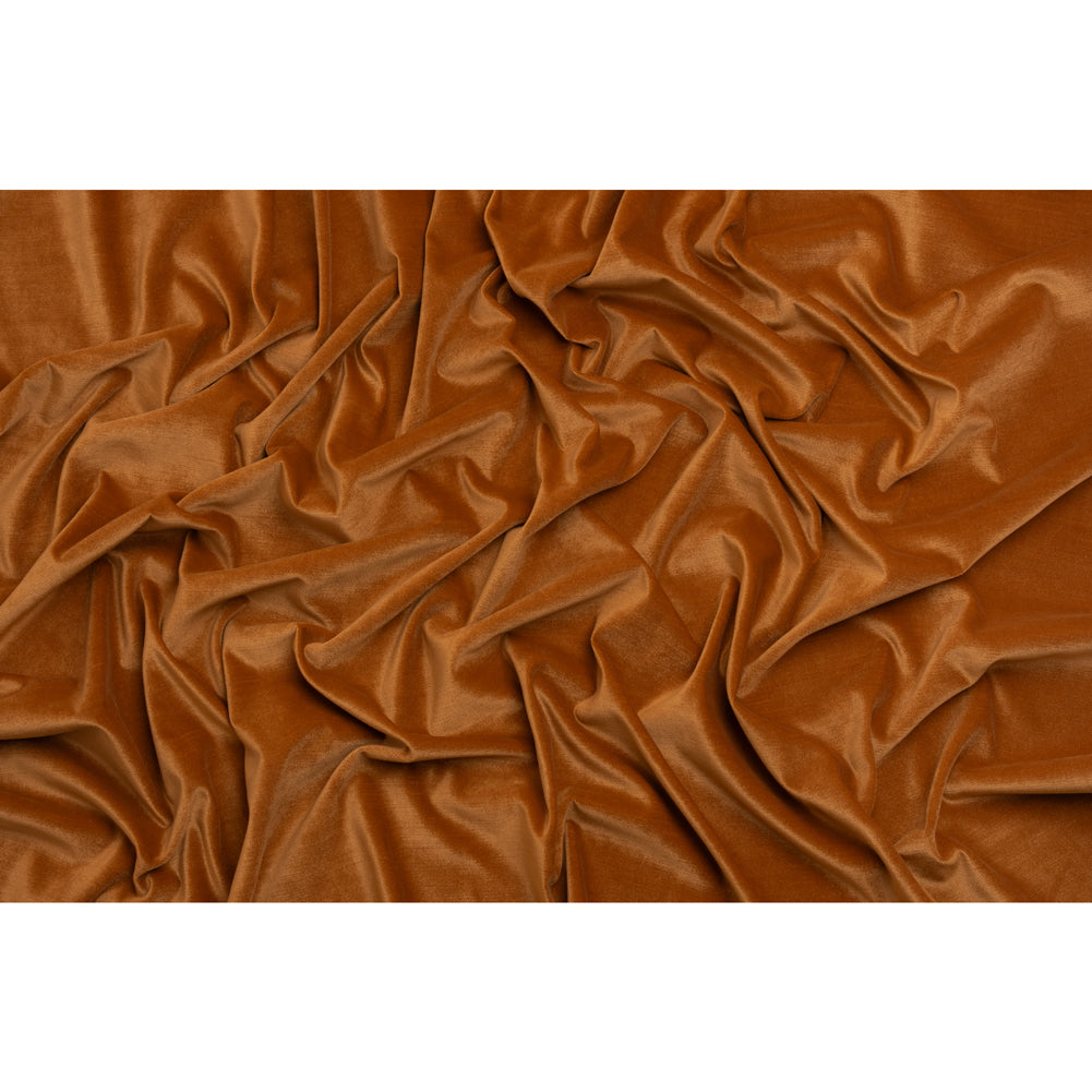 Low Pile Upholstery Velvet - Tangerine - Somerset Collection Full Low Pile Upholstery Velvet - Tangerine - Somerset Collection Full