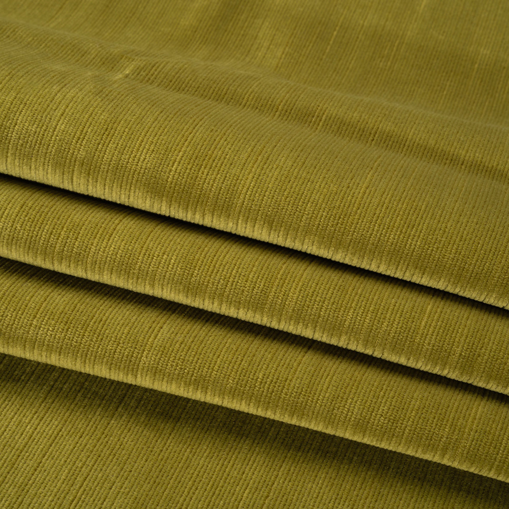 Plush Upholstery Corduroy - Lime - Emerson Collection Folded Plush Upholstery Corduroy - Lime - Emerson Collection Folded
