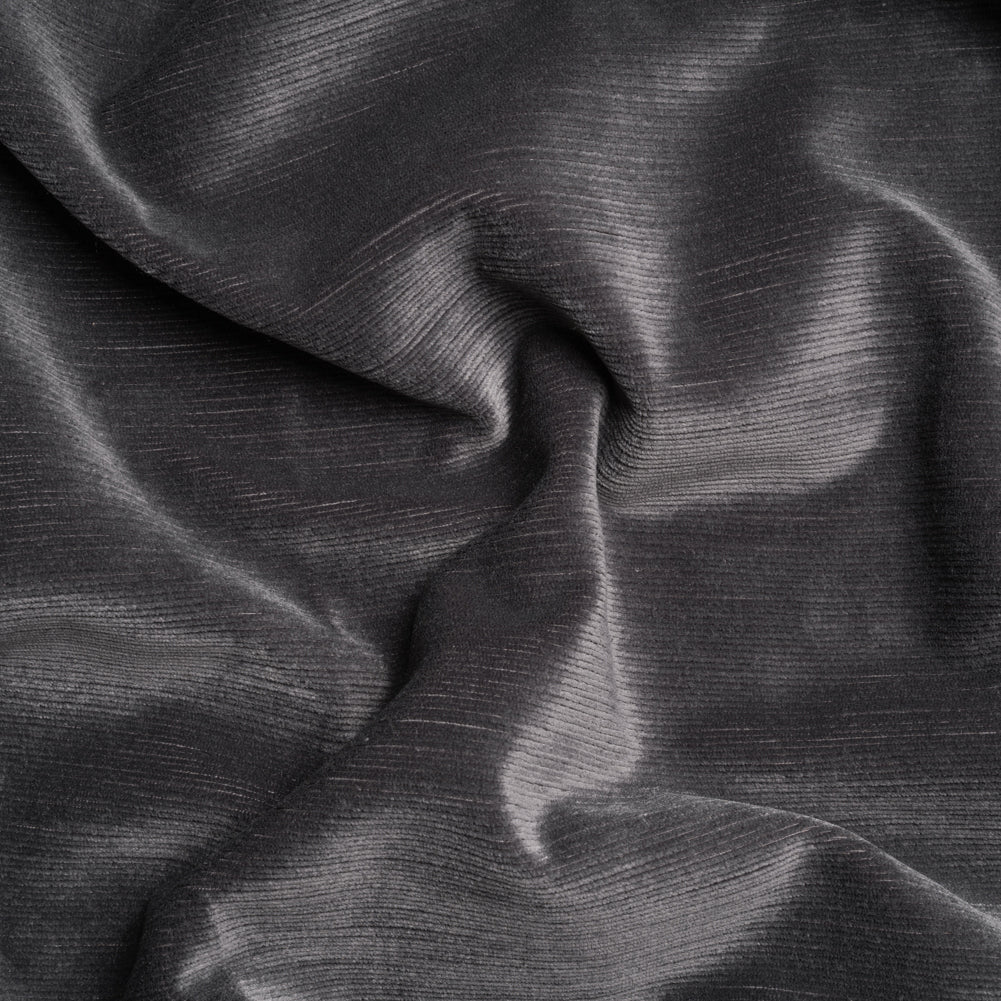 Plush Upholstery Corduroy - Pewter - Emerson Collection Plush Upholstery Corduroy - Pewter - Emerson Collection