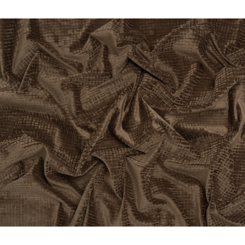 Polyester Upholstery Chenille - Chocolate Grid Texture - Carolina Collection Polyester Upholstery Chenille - Chocolate Grid Texture - Carolina Collection