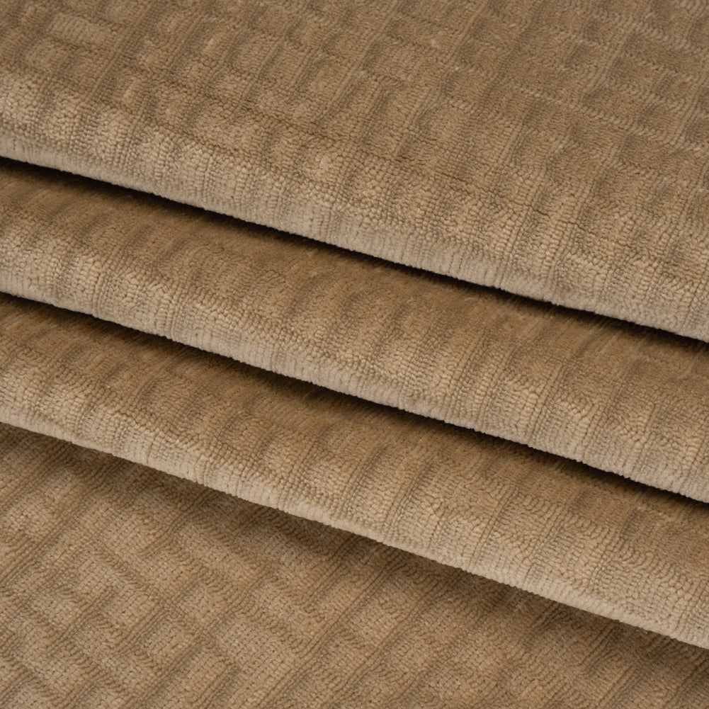 Polyester Upholstery Chenille - Fawn Grid Texture - Carolina Collection Polyester Upholstery Chenille - Fawn Grid Texture - Carolina Collection