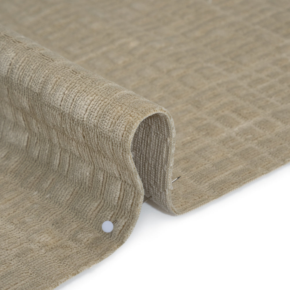 Polyester Upholstery Chenille - Fog Grid Texture - Carolina Collection Polyester Upholstery Chenille - Fog Grid Texture - Carolina Collection
