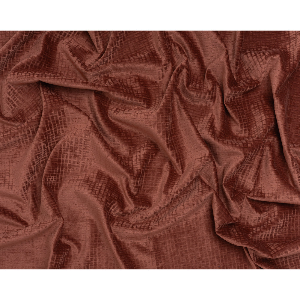 Polyester Upholstery Chenille - Marsala Grid Texture - Carolina Collection Polyester Upholstery Chenille - Marsala Grid Texture - Carolina Collection
