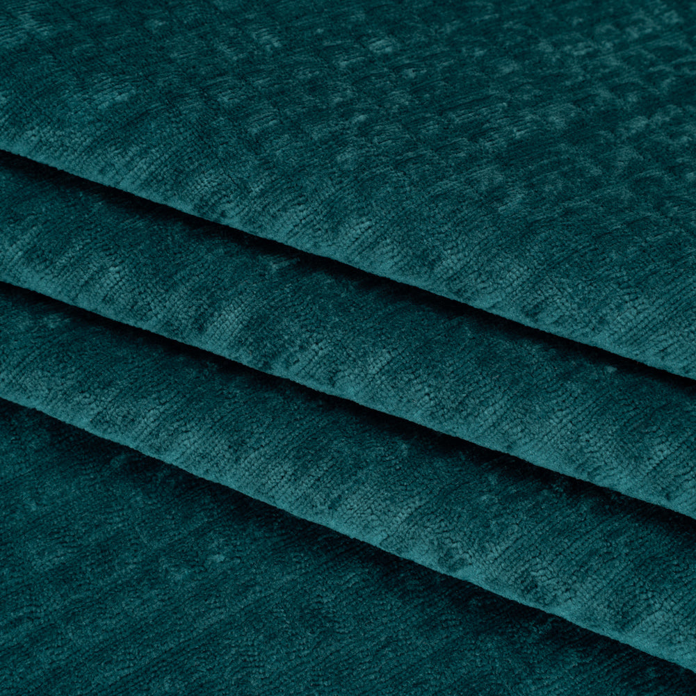Polyester Upholstery Chenille - Oceanic Grid Texture - Carolina Collection Polyester Upholstery Chenille - Oceanic Grid Texture - Carolina Collection