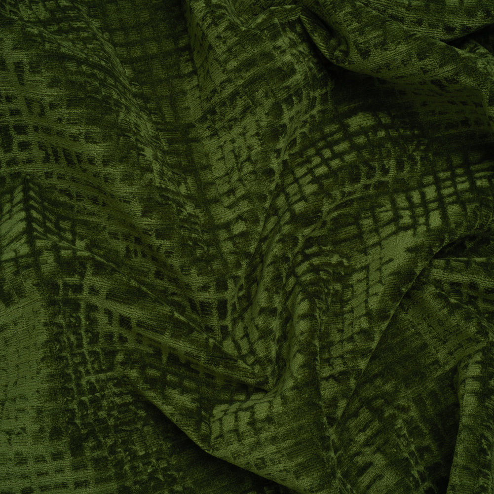 Polyester Upholstery Chenille - Shamrock Grid Texture - Carolina Collection Polyester Upholstery Chenille - Shamrock Grid Texture - Carolina Collection