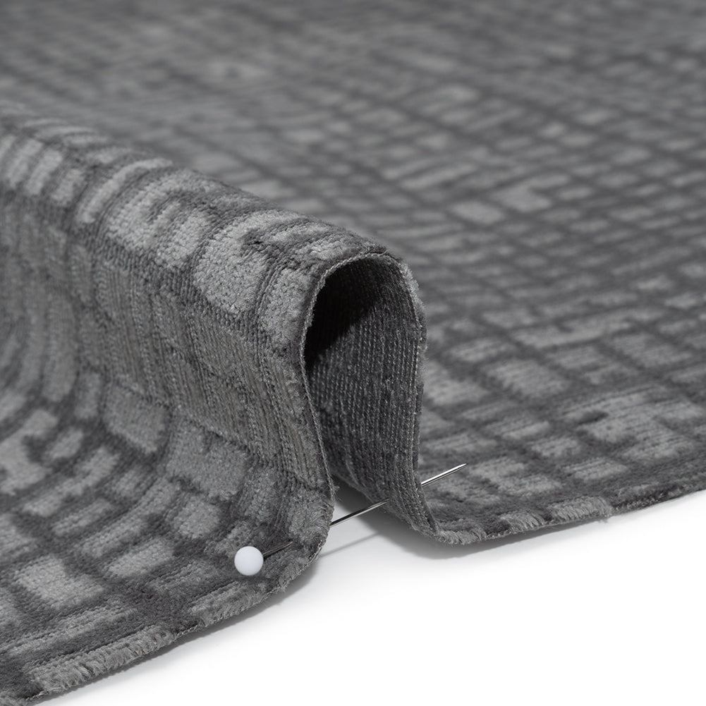 Polyester Upholstery Chenille - Steel Grid Texture - Carolina Collection Polyester Upholstery Chenille - Steel Grid Texture - Carolina Collection