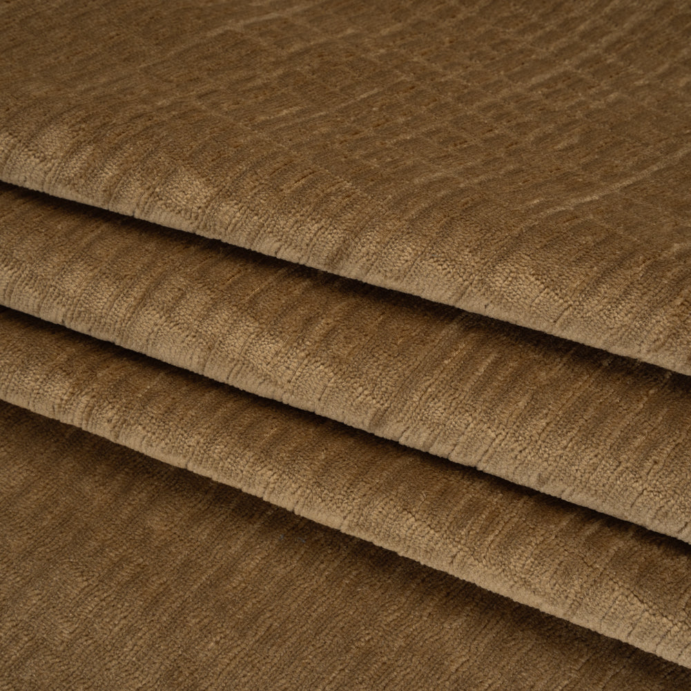 Polyester Upholstery Chenille - Toffee Grid Texture - Carolina Collection Polyester Upholstery Chenille - Toffee Grid Texture - Carolina Collection