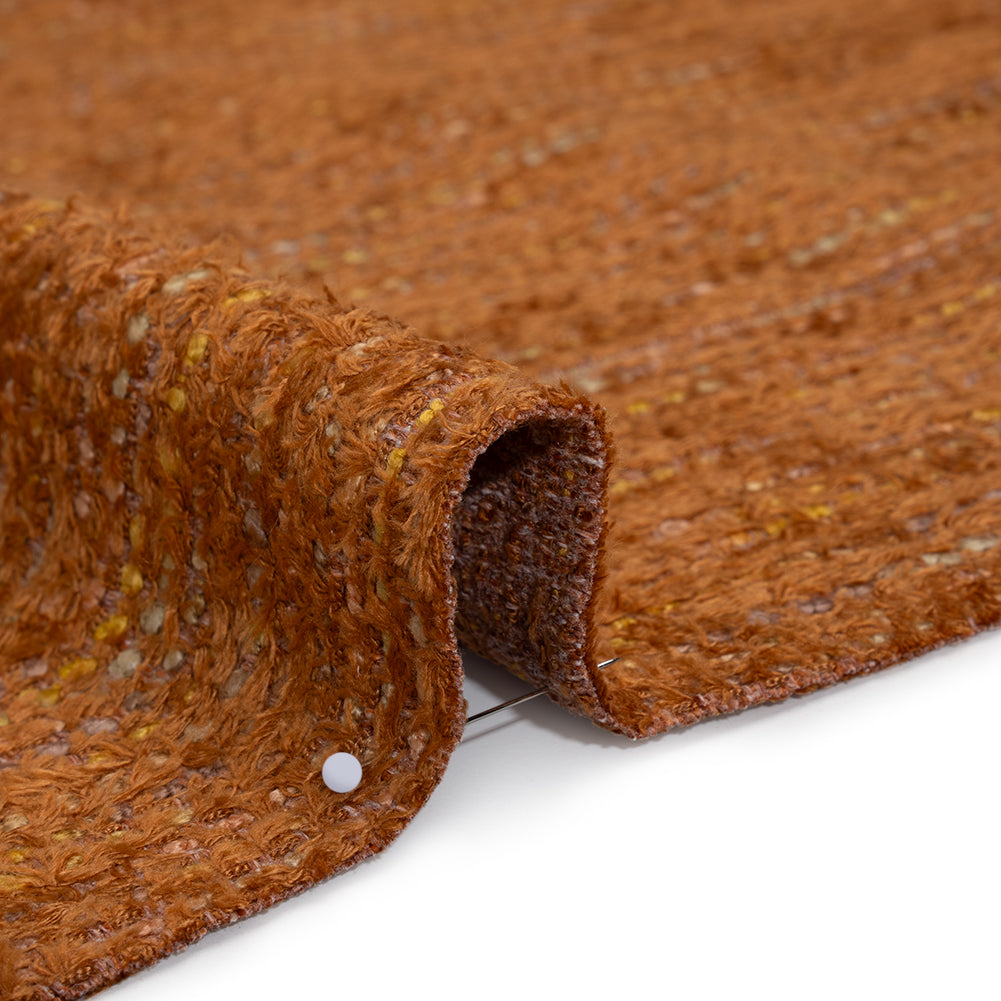 Recycled Olefin and Acrylic Upholstery Boucle and Chenille Tweed - Clay Stripes - Virginia Collection Detail Recycled Olefin and Acrylic Upholstery Boucle and Chenille Tweed - Clay Stripes - Virginia Collection Detail