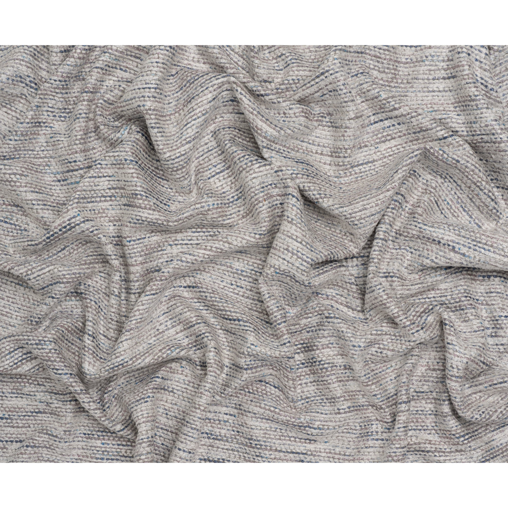 Recycled Olefin and Acrylic Upholstery Boucle and Chenille Tweed - Dusk Stripes - Virginia Collection Full Recycled Olefin and Acrylic Upholstery Boucle and Chenille Tweed - Dusk Stripes - Virginia Collection Full