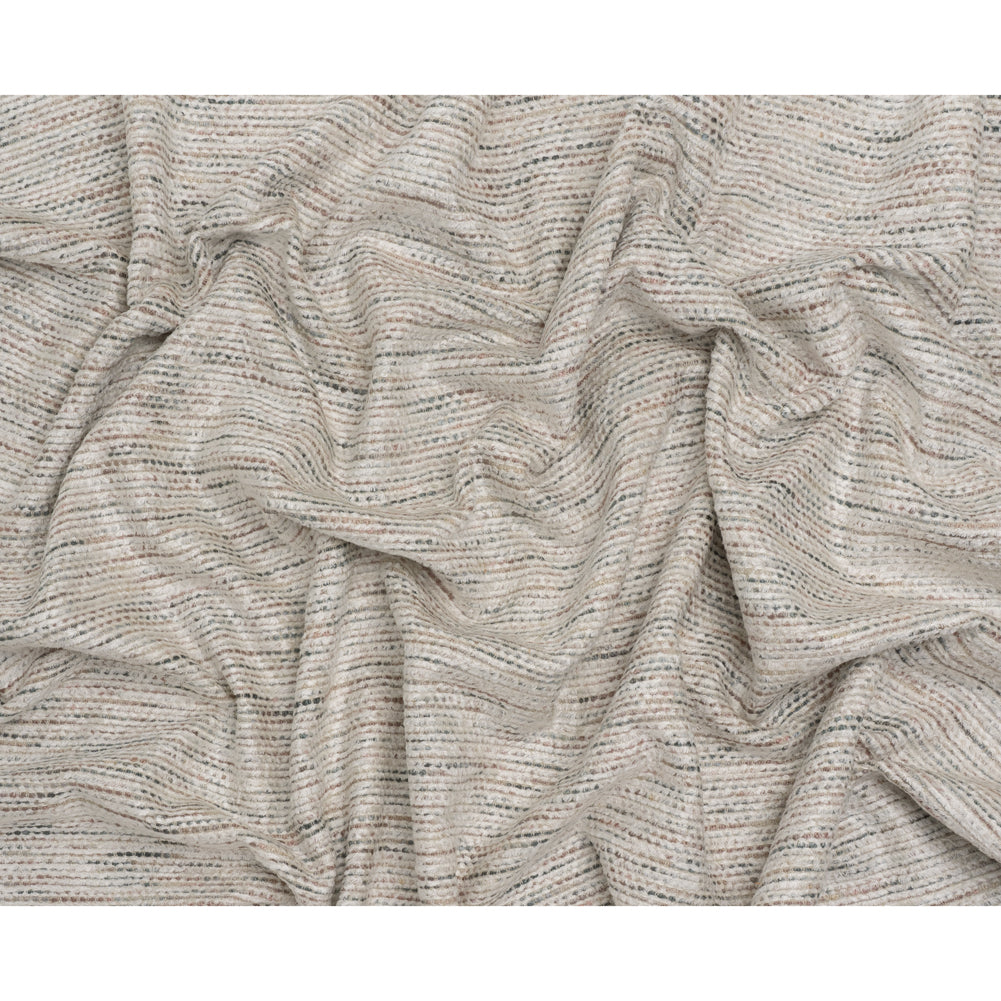 Recycled Olefin and Acrylic Upholstery Boucle and Chenille Tweed - Glacier Stripes - Virginia Collection Full Recycled Olefin and Acrylic Upholstery Boucle and Chenille Tweed - Glacier Stripes - Virginia Collection Full