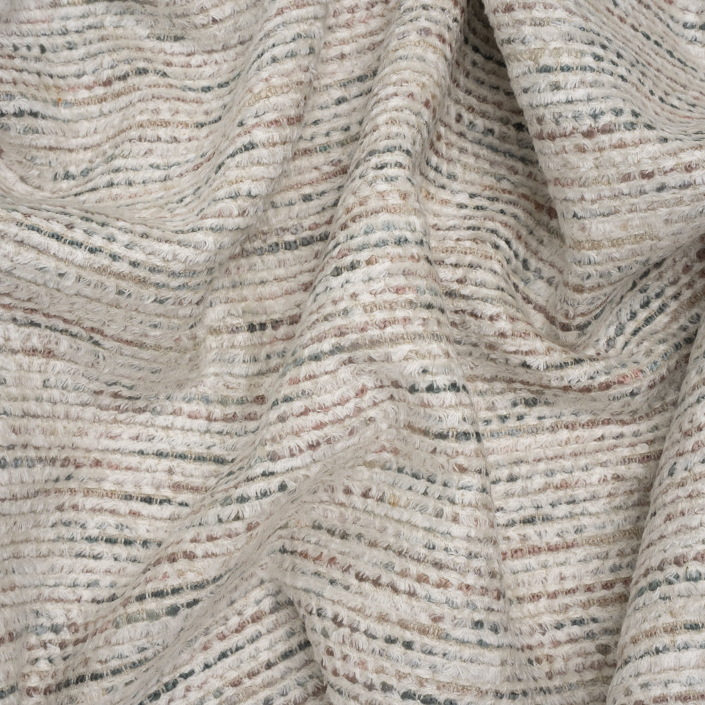 Recycled Olefin and Acrylic Upholstery Boucle and Chenille Tweed - Glacier Stripes - Virginia Collection Recycled Olefin and Acrylic Upholstery Boucle and Chenille Tweed - Glacier Stripes - Virginia Collection