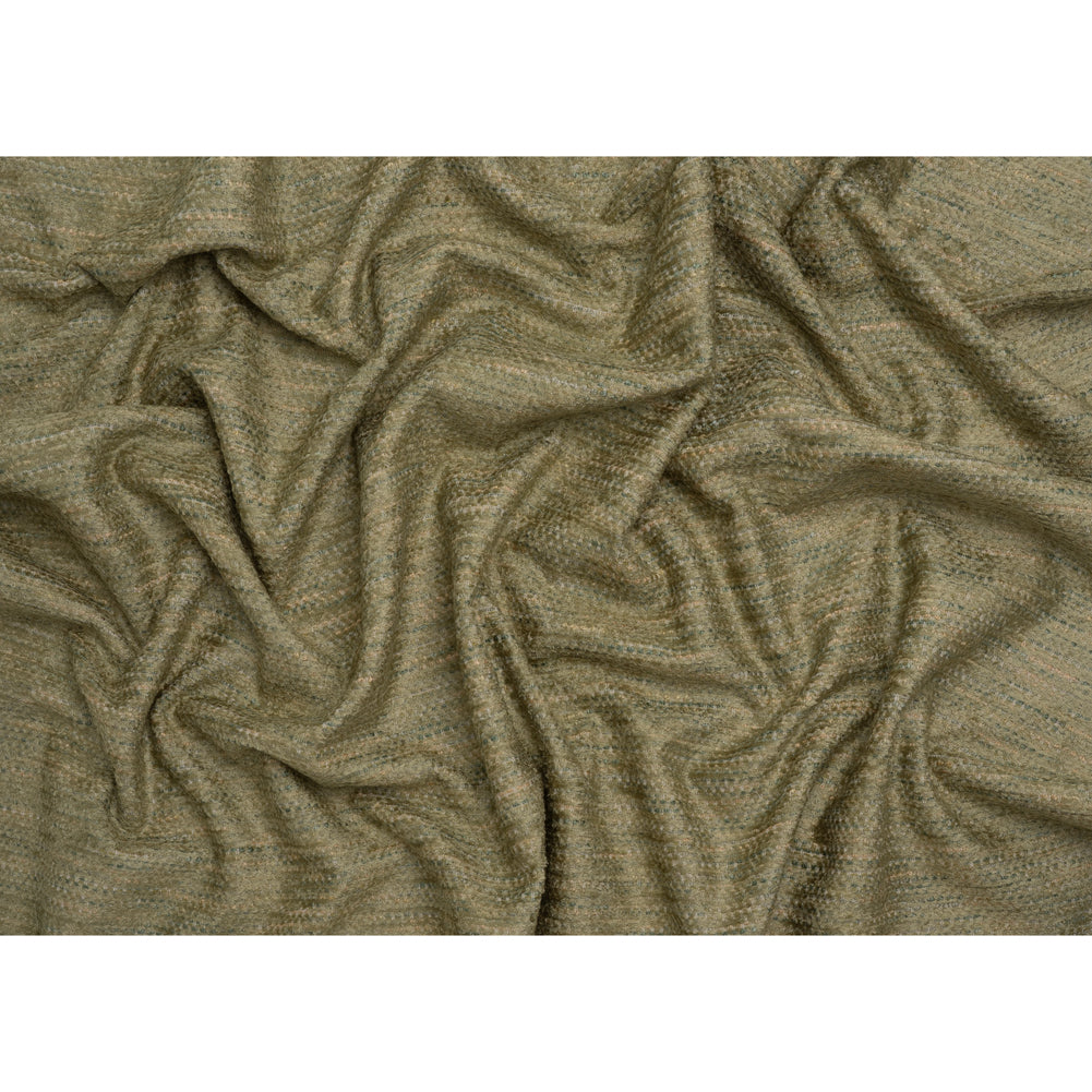 Recycled Olefin and Acrylic Upholstery Boucle and Chenille Tweed - Herb Stripes - Virginia Collection Full Recycled Olefin and Acrylic Upholstery Boucle and Chenille Tweed - Herb Stripes - Virginia Collection Full