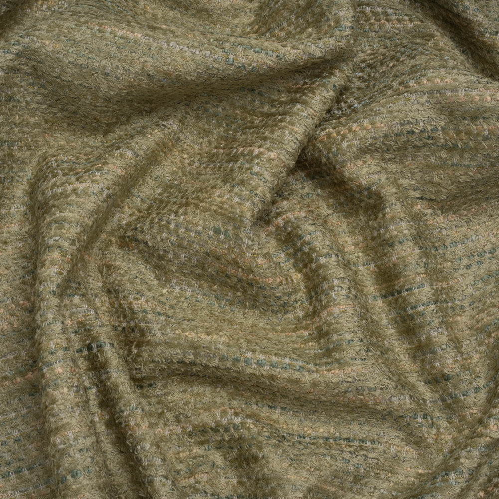Recycled Olefin and Acrylic Upholstery Boucle and Chenille Tweed - Herb Stripes - Virginia Collection Recycled Olefin and Acrylic Upholstery Boucle and Chenille Tweed - Herb Stripes - Virginia Collection