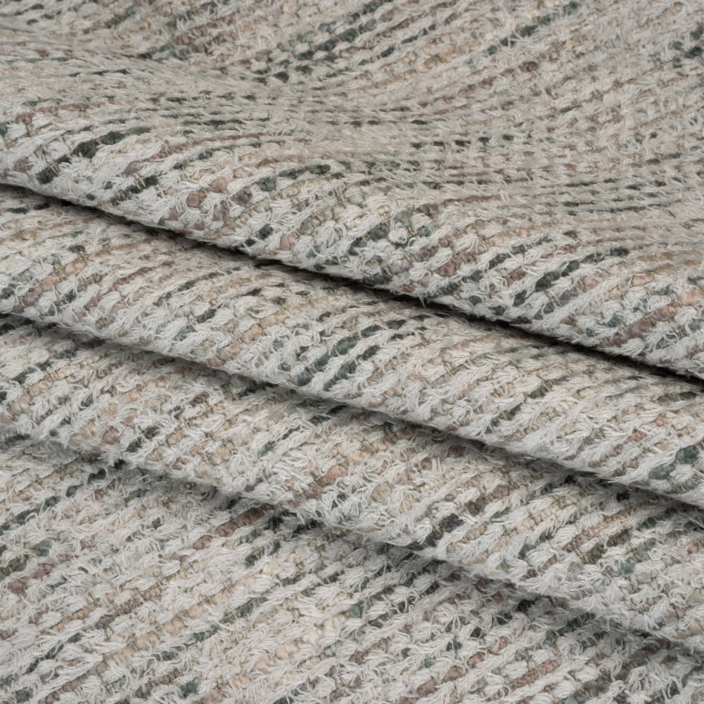 Recycled Olefin and Acrylic Upholstery Boucle and Chenille Tweed - Marble Stripes - Virginia Collection Folded Recycled Olefin and Acrylic Upholstery Boucle and Chenille Tweed - Marble Stripes - Virginia Collection Folded