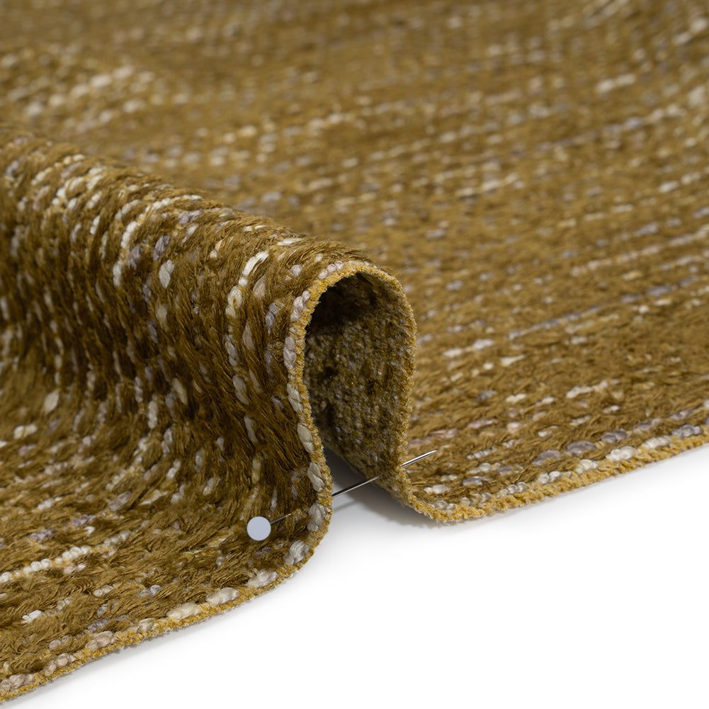 Recycled Olefin and Acrylic Upholstery Boucle and Chenille Tweed - Moss Stripes - Virginia Collection Detail Recycled Olefin and Acrylic Upholstery Boucle and Chenille Tweed - Moss Stripes - Virginia Collection Detail