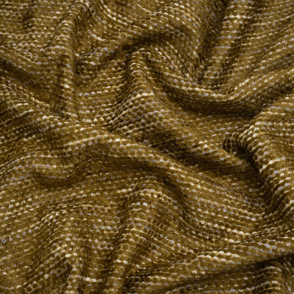Recycled Olefin and Acrylic Upholstery Boucle and Chenille Tweed - Moss Stripes - Virginia Collection Recycled Olefin and Acrylic Upholstery Boucle and Chenille Tweed - Moss Stripes - Virginia Collection