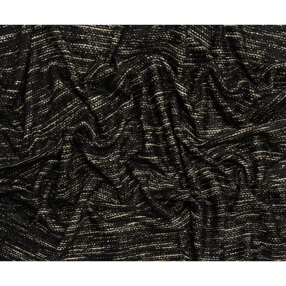 Recycled Olefin and Acrylic Upholstery Boucle and Chenille Tweed - Onyx Stripes - Virginia Collection Full Recycled Olefin and Acrylic Upholstery Boucle and Chenille Tweed - Onyx Stripes - Virginia Collection Full