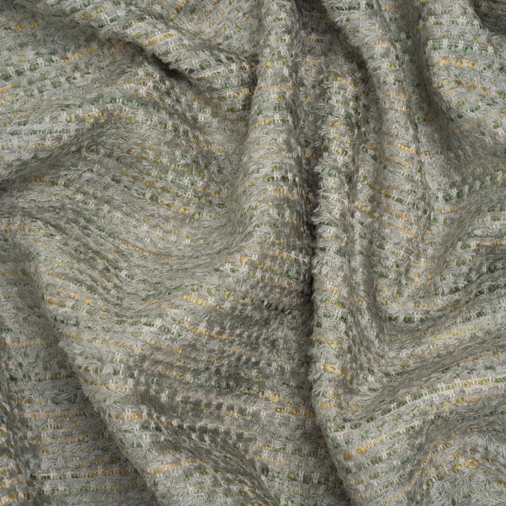 Recycled Olefin and Acrylic Upholstery Boucle and Chenille Tweed - Seaglass Stripes - Virginia Collection Recycled Olefin and Acrylic Upholstery Boucle and Chenille Tweed - Seaglass Stripes - Virginia Collection