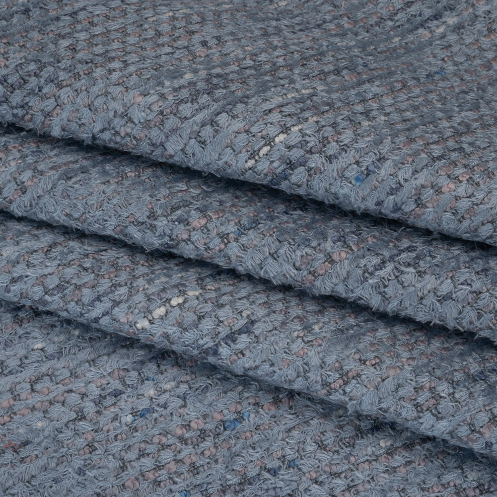 Recycled Olefin and Acrylic Upholstery Boucle and Chenille Tweed - Whisper Stripes - Virginia Collection Folded Recycled Olefin and Acrylic Upholstery Boucle and Chenille Tweed - Whisper Stripes - Virginia Collection Folded