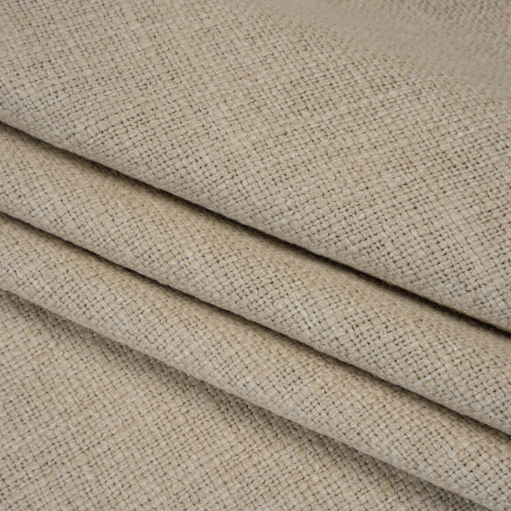 Polyester and Linen Textured Upholstery Woven - Linen - Georgia Collection Folded Polyester and Linen Textured Upholstery Woven - Linen - Georgia Collection Folded