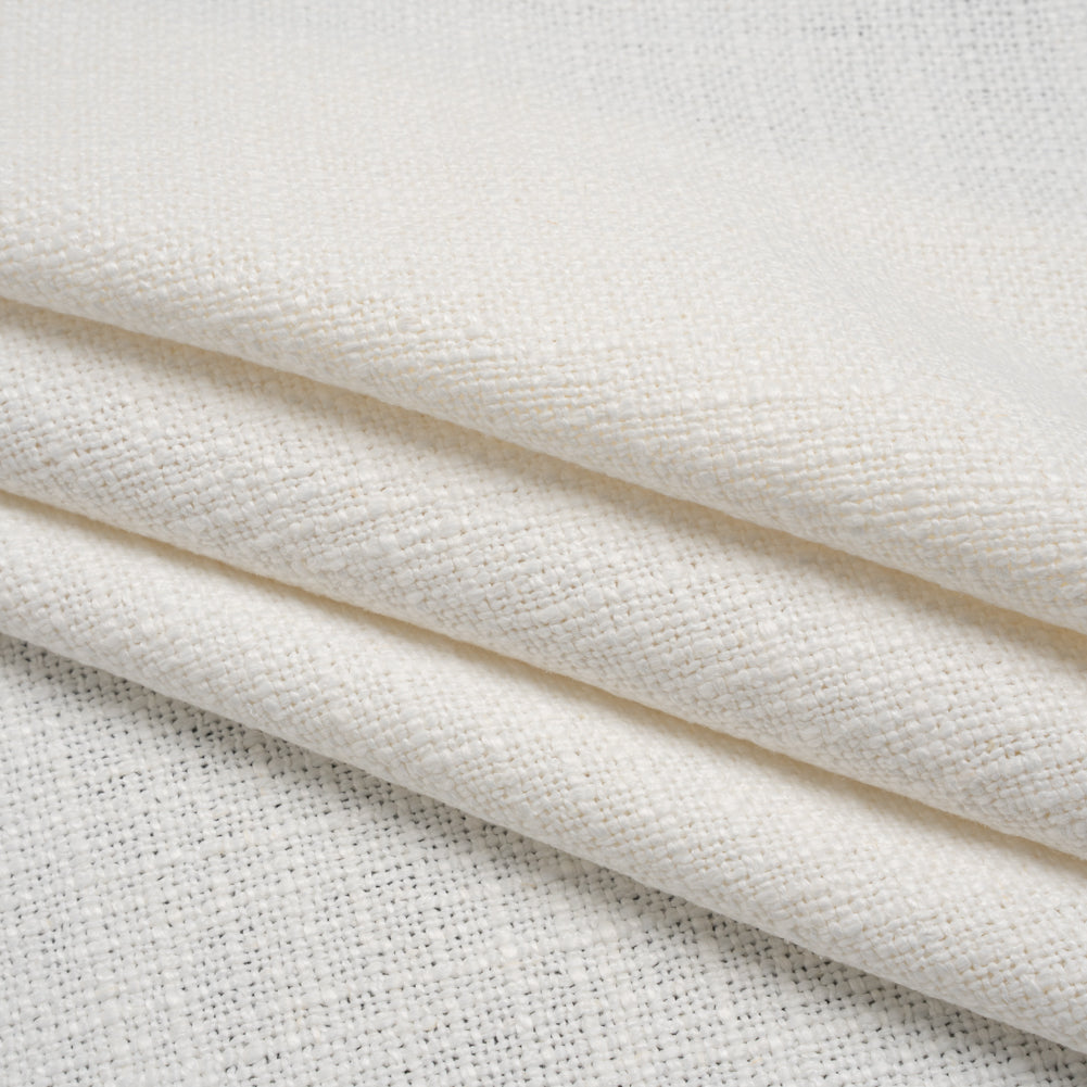 Polyester and Linen Textured Upholstery Woven - Optic - Georgia Collection Folded Polyester and Linen Textured Upholstery Woven - Optic - Georgia Collection Folded