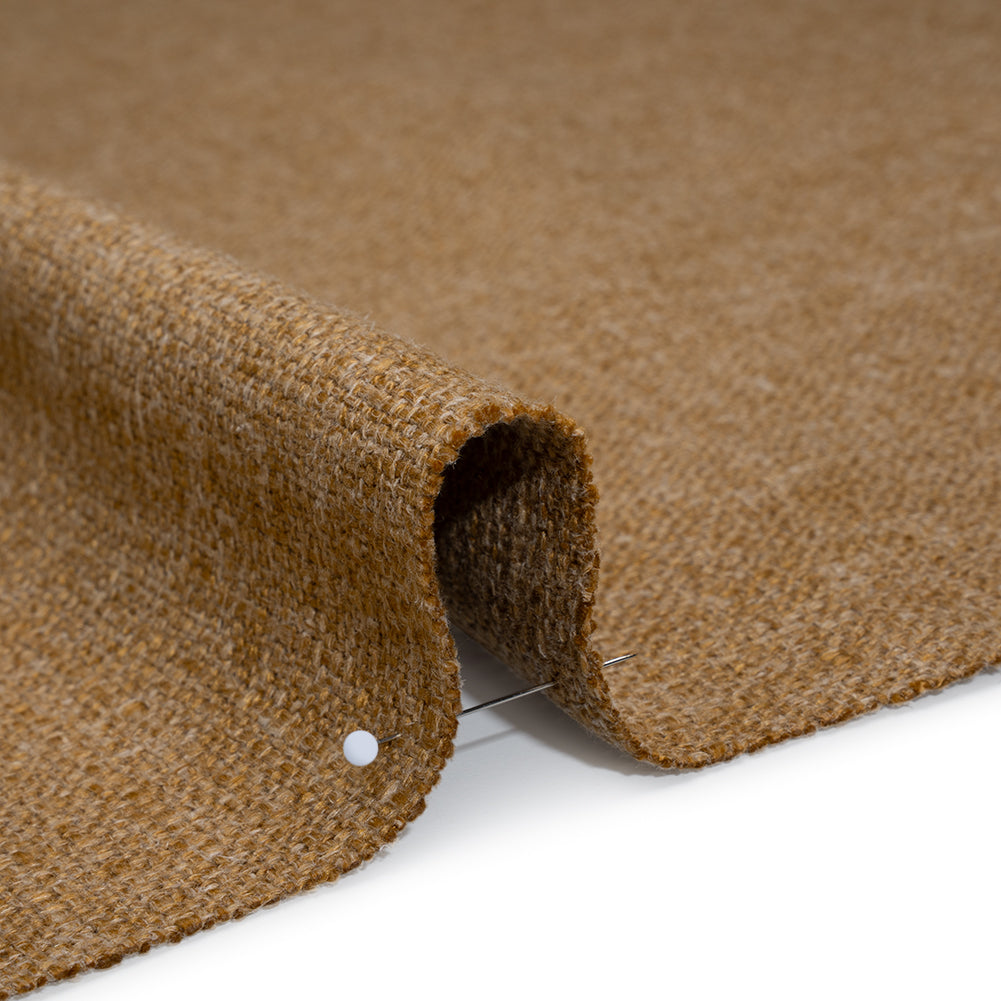 Polyester and Linen Textured Upholstery Woven - Pecan - Georgia Collection Detail Polyester and Linen Textured Upholstery Woven - Pecan - Georgia Collection Detail