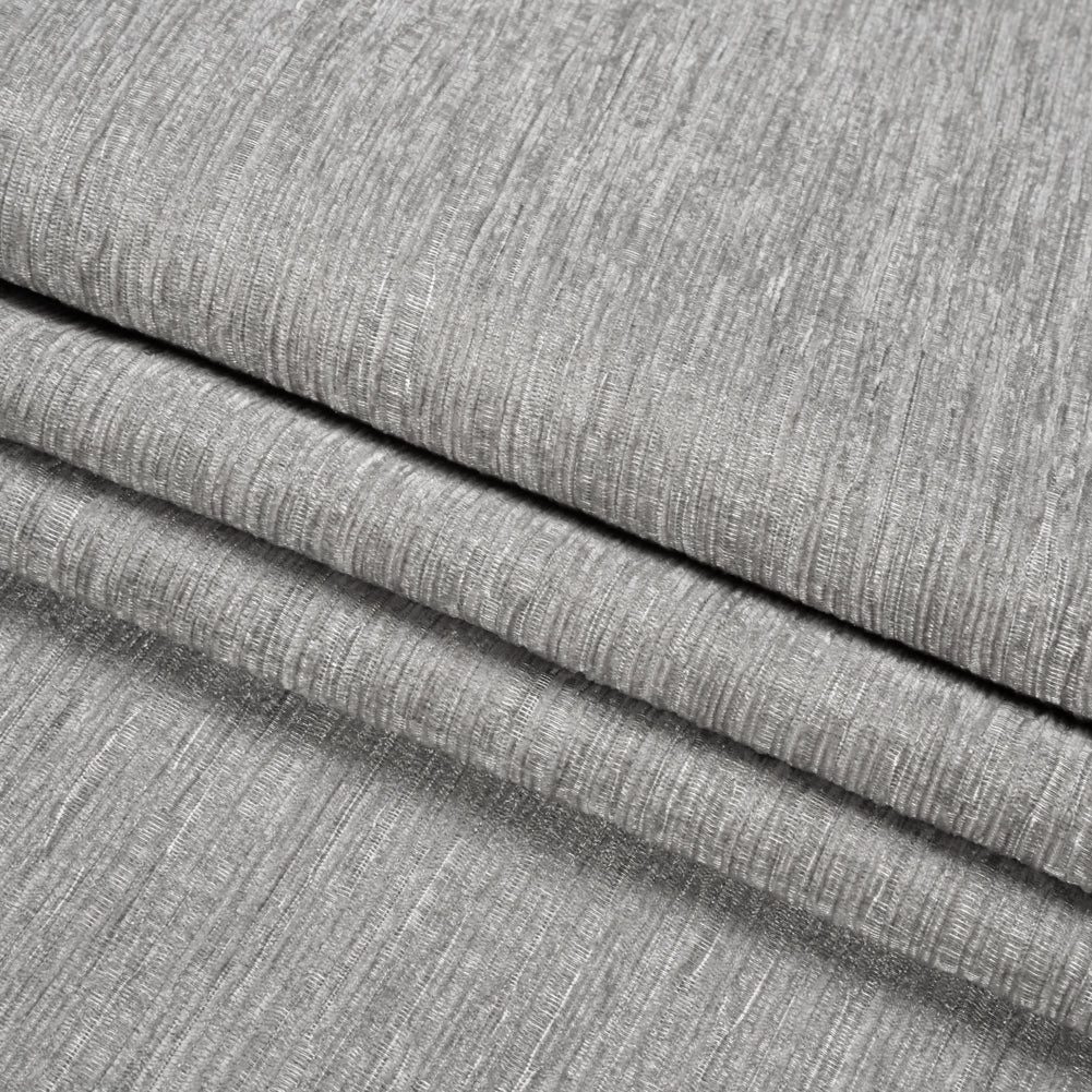 Luxe Home Decor Chenille 110" - Glacier Gray Striated - Mayberry Collection Folded Luxe Home Decor Chenille 110" - Glacier Gray Striated - Mayberry Collection Folded