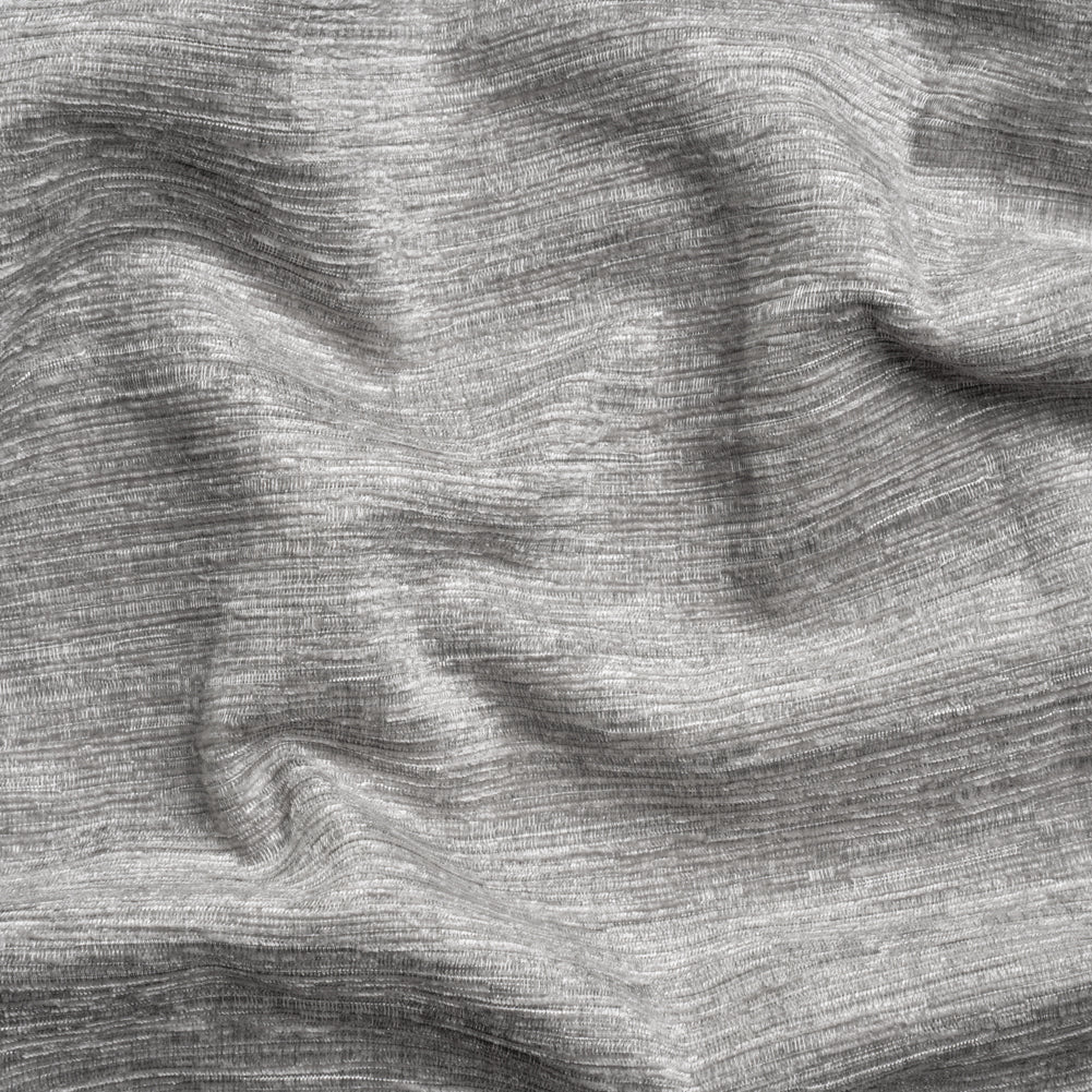 Luxe Home Decor Chenille 110" - Glacier Gray Striated - Mayberry Collection Luxe Home Decor Chenille 110" - Glacier Gray Striated - Mayberry Collection