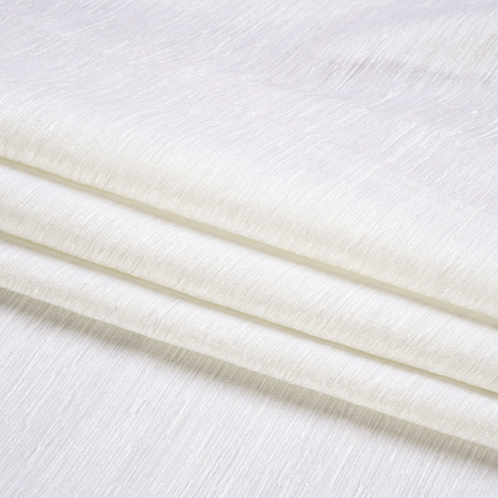 Luxe Home Decor Chenille 110" - Snow White Striated - Mayberry Collection Folded Luxe Home Decor Chenille 110" - Snow White Striated - Mayberry Collection Folded