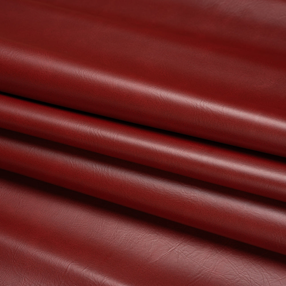 Upholstery Faux Leather with Brushed Fabric Backing - Cherry - Alida Collection Folded Upholstery Faux Leather with Brushed Fabric Backing - Cherry - Alida Collection Folded