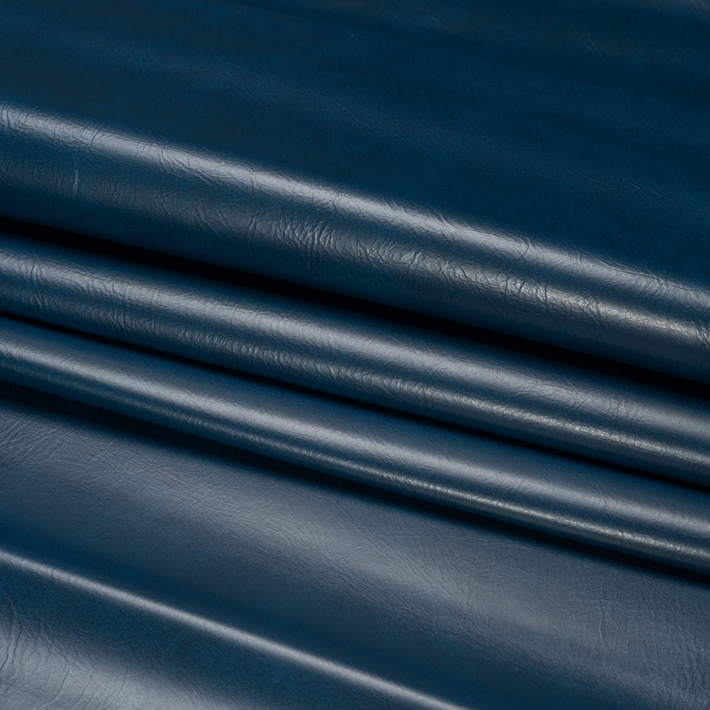 Upholstery Faux Leather with Brushed Fabric Backing - Ink - Alida Collection Folded Upholstery Faux Leather with Brushed Fabric Backing - Ink - Alida Collection Folded