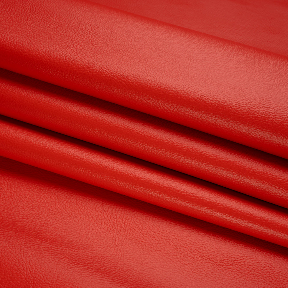 Outdoor Upholstery Faux Leather - Tomato Pebbled - Macoun Collection Folded Outdoor Upholstery Faux Leather - Tomato Pebbled - Macoun Collection Folded