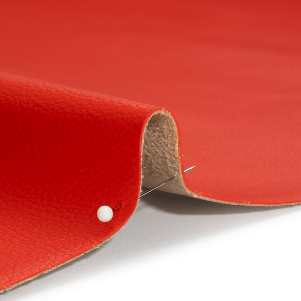 Outdoor Upholstery Faux Leather - Tomato Pebbled - Macoun Collection Detail Outdoor Upholstery Faux Leather - Tomato Pebbled - Macoun Collection Detail