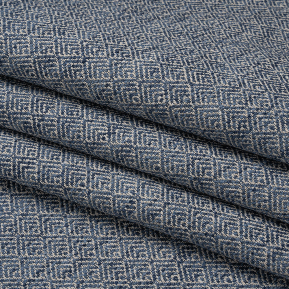 Tweedy Boucle Upholstery Jacquard - Marine Diamonds - Karvia Collection Tweedy Boucle Upholstery Jacquard - Marine Diamonds - Karvia Collection