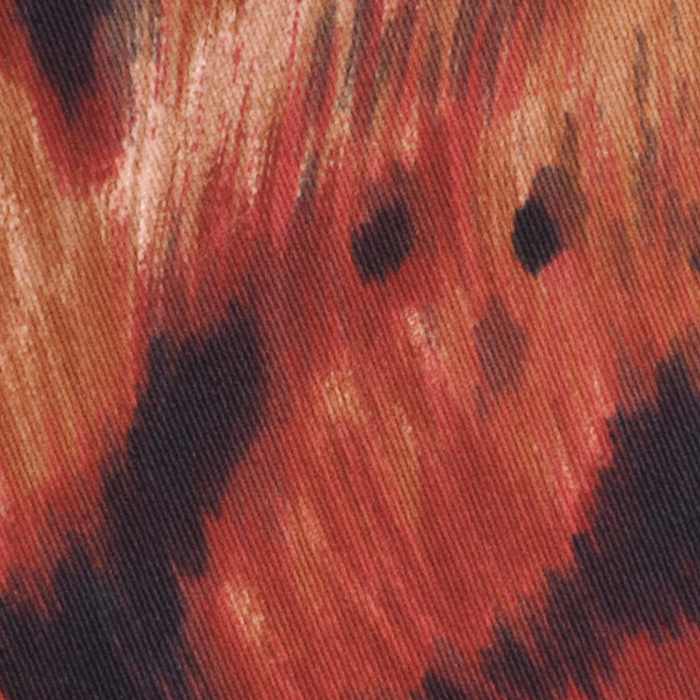 Black/Brick/Tan Animal Fur Print Cotton-Lycra Twill Detail Black/Brick/Tan Animal Fur Print Cotton-Lycra Twill Detail