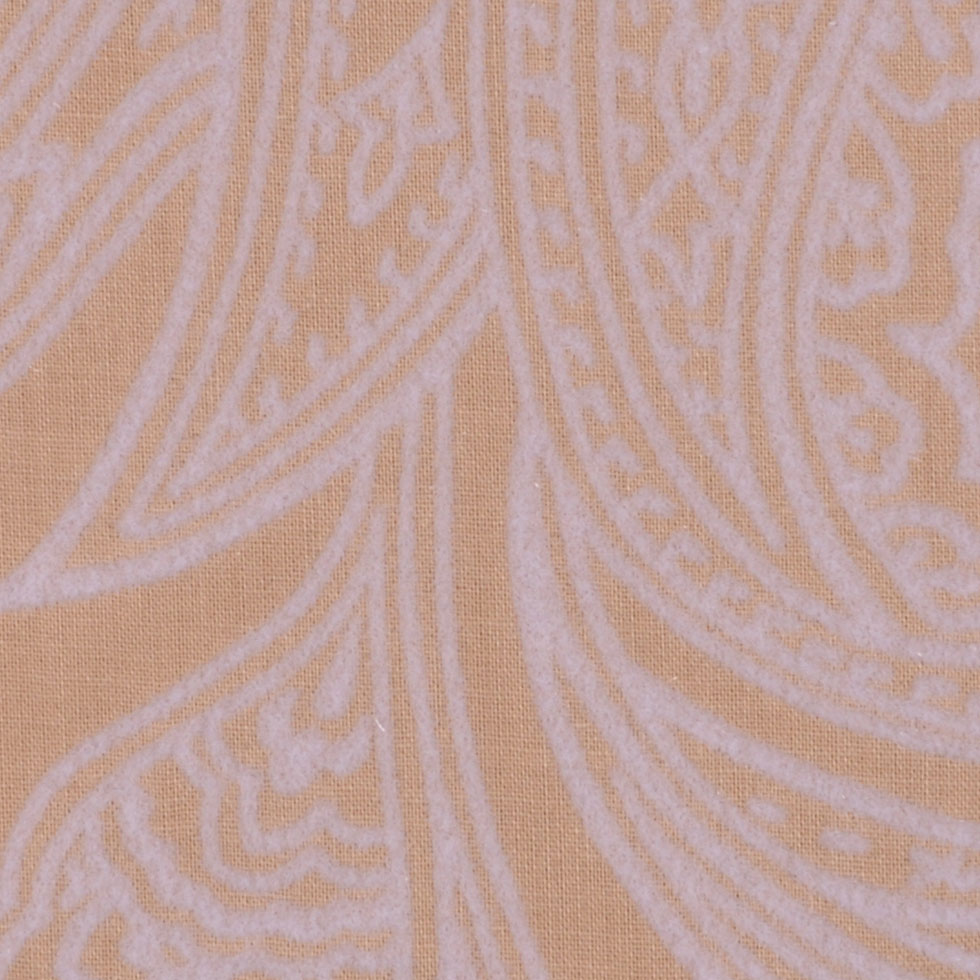 Beige and Pale Gray Flocked Paisley Cotton Voile Detail Beige and Pale Gray Flocked Paisley Cotton Voile Detail