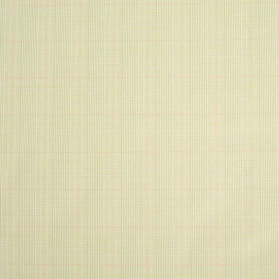 Kiwi Green and Off-White Plaid Cotton Blend Suiting Kiwi Green and Off-White Plaid Cotton Blend Suiting