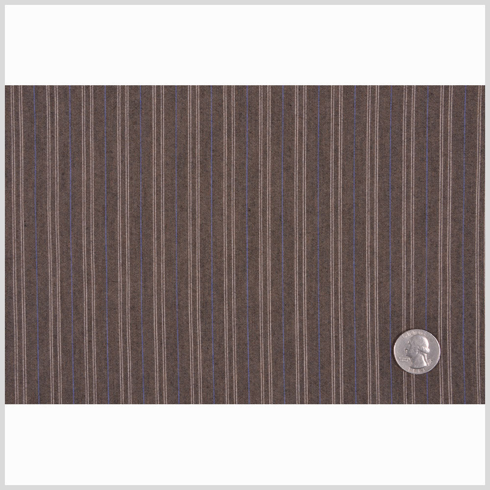 Light Brown Striped Cotton-Lycra Shirting Full Light Brown Striped Cotton-Lycra Shirting Full