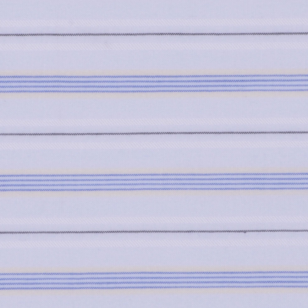 Pale Blue Pencil Striped Cotton Shirting Detail Pale Blue Pencil Striped Cotton Shirting Detail