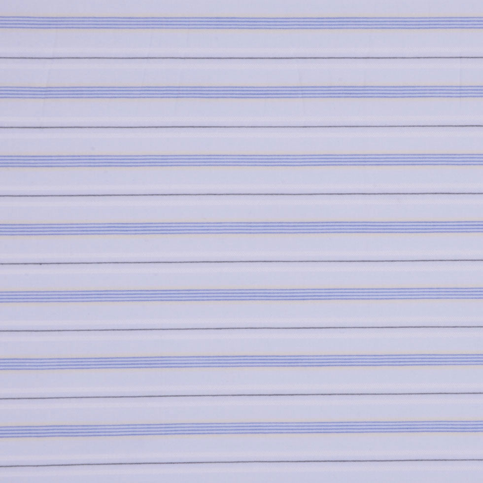 Pale Blue Pencil Striped Cotton Shirting Pale Blue Pencil Striped Cotton Shirting