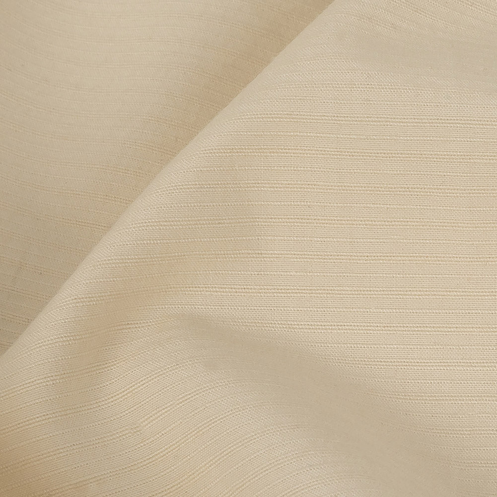 Soft Cream Textured-Stripe Cotton Shirting Detail Soft Cream Textured-Stripe Cotton Shirting Detail