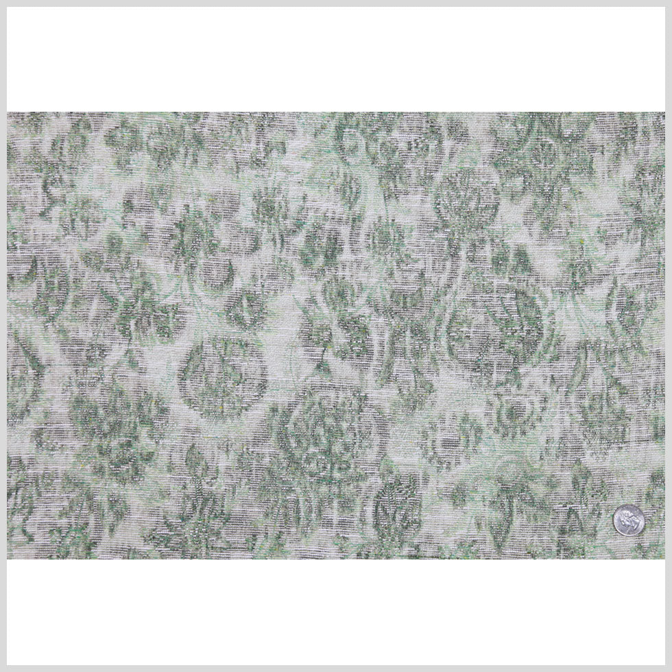 Green/Natural Floral Woven Full Green/Natural Floral Woven Full
