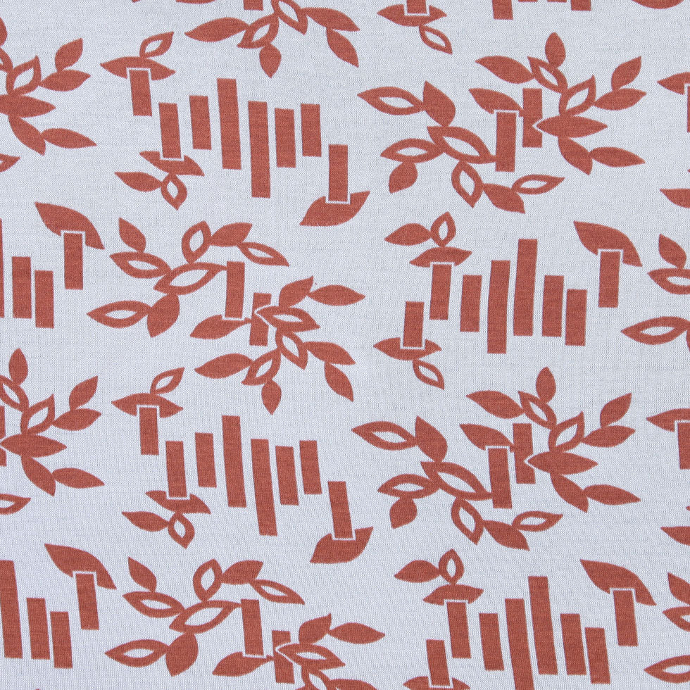 Light Duck Egg and Terracotta Cotton Jersey Detail Light Duck Egg and Terracotta Cotton Jersey Detail